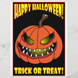 ハロウィーントリックまたはトリートカード–1 チラシ