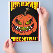 ハロウィーントリックまたはトリートカード–1 チラシ (手)