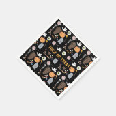 ハロウィーントリックまたはトリートキッズハローウィンパーティ スタンダードカクテルナプキン (角)