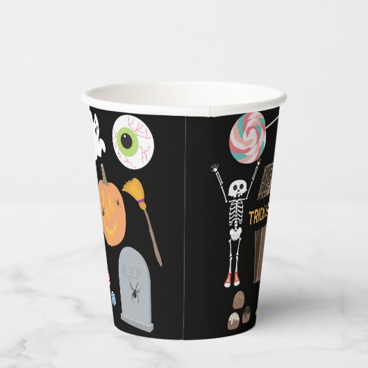 ハロウィーントリックまたはトリートキッズハローウィンパーティ 紙コップ (右)