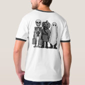 ハロウィーントリックまたはトリートクルー Tシャツ (裏面)