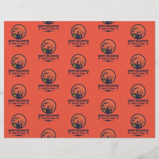 ハロウィーントリックまたはトリートスクラップブック紙 チラシ (正面)
