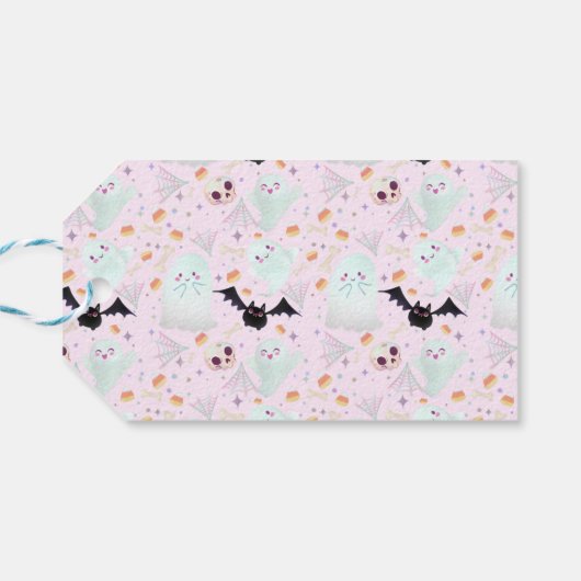ハロウィーントリックまたはトリートスピー目のギフトラベル ギフトタグ (裏面横)