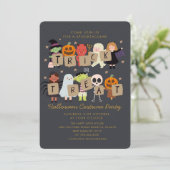 ハロウィーントリックまたはトリートスプークのコスチュームパーティー 招待状 (スタンド正面)