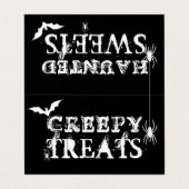 ハロウィーントリックまたはトリートップパースパイダーズバッグラベル 名刺 (外部フラット)