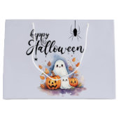 ハロウィーントリックまたはトリートバッグ大 ラージペーパーバッグ (正面)