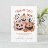 ハロウィーントリックまたはトリートパーティの招待状 招待状 (スタンド正面)