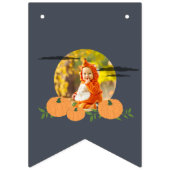 ハロウィーントリックまたはトリートフォト バンティングフラッグ (第1の旗)