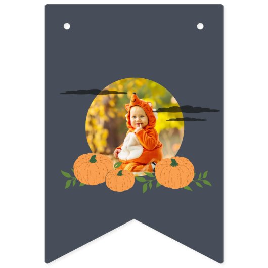 ハロウィーントリックまたはトリートフォト バンティングフラッグ (第1の旗)