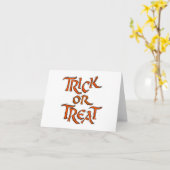 ハロウィーントリックまたはトリートワード カード (黄色い花)