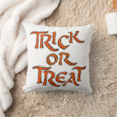 ハロウィーントリックまたはトリートワード クッション (ブランケット)