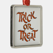 ハロウィーントリックまたはトリートワード メタルオーナメント (右)