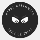 ハロウィーントリックまたはトリート不気味幽霊かわいい好意 ラウンドシール (正面)