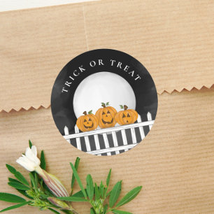 ハロウィーントリックまたはトリート不気味幽霊かわいい好意 ラウンドシール