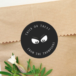 ハロウィーントリックまたはトリート不気味幽霊かわいい好意 ラウンドシール