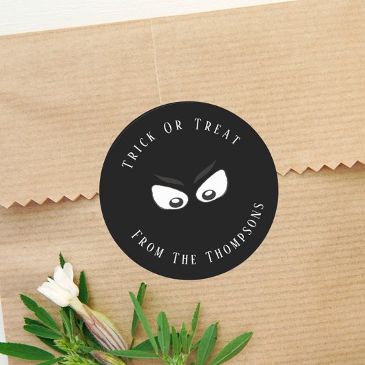 ハロウィーントリックまたはトリート不気味幽霊かわいい好意 ラウンドシール