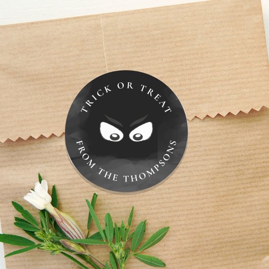 ハロウィーントリックまたはトリート不気味幽霊かわいい好意 ラウンドシール