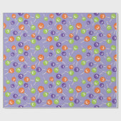 ハロウィーントリックまたはトリート不気味棒つきキャンデーシームレス ラッピングペーパー (フラット)