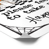 ハロウィーントリックまたはトリート幽霊ポーチキャンディサイン ポスター (角)