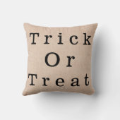 ハロウィーントリックまたはトリート秋デコールバーラップ クッション (裏面)