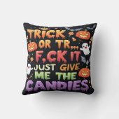 ハロウィーントリックまたはトリート クッション (裏面)