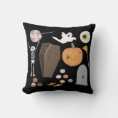 ハロウィーントリックまたはトリート クッション (正面)