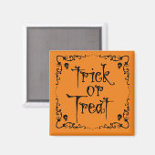 ハロウィーントリックまたはトリート マグネット (正面/裏面)