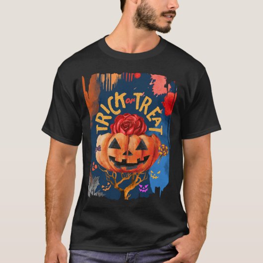 ハロウィーントリックまたはトリート Tシャツ (正面)