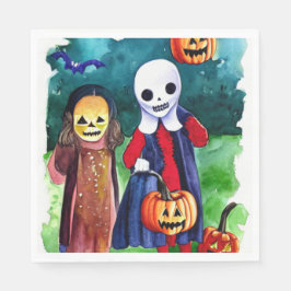 ハロウィーントリックまたはトレーター スタンダードランチョンナプキン