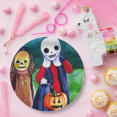 ハロウィーントリックまたはトレーター ペーパープレート (パーティー)