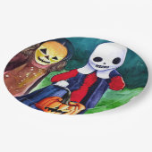 ハロウィーントリックまたはトレーター ペーパープレート (アングル)