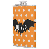 ハロウィーントリックまたはモノグラムのパーソナライズされた治療 フラスク (左)