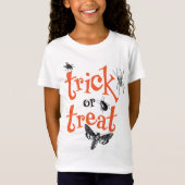 ハロウィーントリックまたは不気味なバグの治療 Tシャツ (正面)
