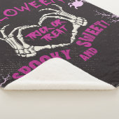 ハロウィーントリックまたは不気味トリートと甘い装飾 シェルパブランケット (3/4)