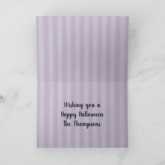 ハロウィーントリックまたは可愛いキャンディをお洒落扱う カード (内部)