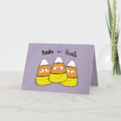 ハロウィーントリックまたは可愛いキャンディをお洒落扱う カード (正面)