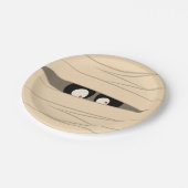 ハロウィーントリックまたは可愛いママの目を扱う ペーパープレート (アングル)