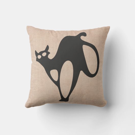 ハロウィーントリックまたは怖い猫の膝を治療 クッション (裏面)