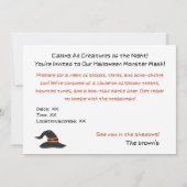 ハロウィーントリックまたは扱い不気味な招待状 招待状 (裏面)