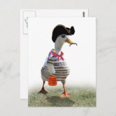 ハロウィーントリックまたは海賊ダックの治療 ポストカード (正面/裏面)