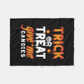 ハロウィーントリックまたは私の与えキャンディーを治療 フリースブランケット (正面(横))