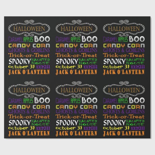 ハロウィーントリートと権利 ラッピングペーパー (フラット)