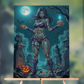 ハロウィーントリートまたはゾンビガールフレンドw脳 アクリルサイン (ニュートラル)