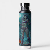 ハロウィーントリートまたはゾンビガールフレンドw脳 ウォーターボトル (左面)