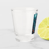 ハロウィーントリートまたはゾンビガールフレンドw脳 ショットグラス (左)