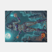 ハロウィーントリートまたはゾンビガールフレンドw脳 ドアマット (正面)