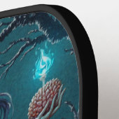 ハロウィーントリートまたはゾンビガールフレンドw脳 ピックルボールラケット (左詳細)