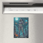 ハロウィーントリートまたはゾンビガールフレンドw脳 マグネット (インサイチュ (食洗機))