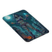 ハロウィーントリートまたはゾンビガールフレンドw脳 マグネット (右側)