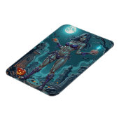 ハロウィーントリートまたはゾンビガールフレンドw脳 マグネット (左側)